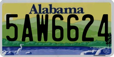 AL license plate 5AW6624