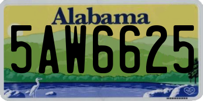 AL license plate 5AW6625