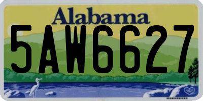 AL license plate 5AW6627