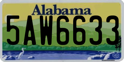 AL license plate 5AW6633