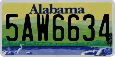 AL license plate 5AW6634