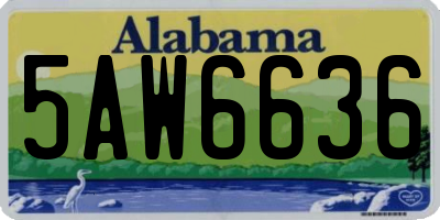 AL license plate 5AW6636