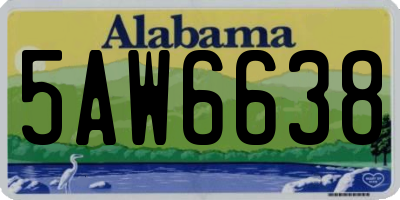 AL license plate 5AW6638