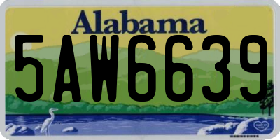 AL license plate 5AW6639
