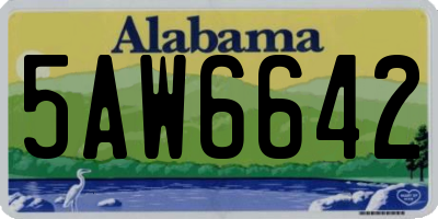 AL license plate 5AW6642