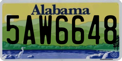 AL license plate 5AW6648