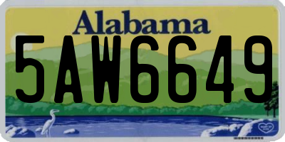 AL license plate 5AW6649