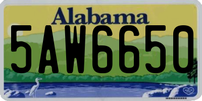 AL license plate 5AW6650