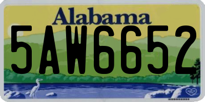 AL license plate 5AW6652