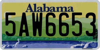 AL license plate 5AW6653