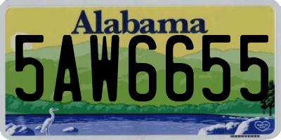 AL license plate 5AW6655