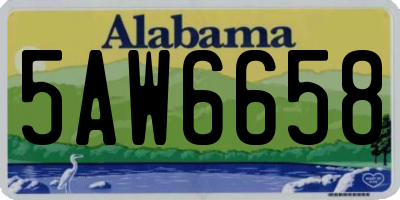 AL license plate 5AW6658