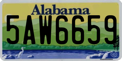 AL license plate 5AW6659