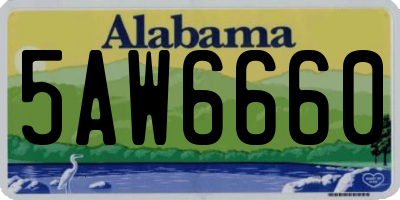 AL license plate 5AW6660