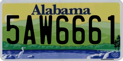 AL license plate 5AW6661