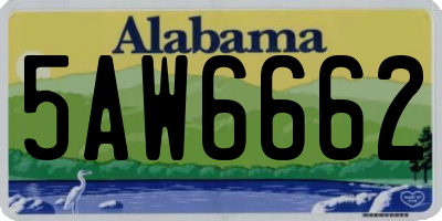 AL license plate 5AW6662