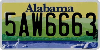 AL license plate 5AW6663