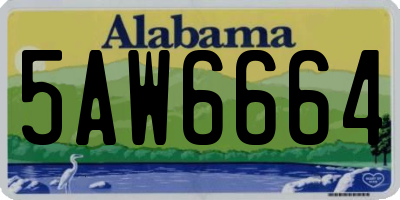 AL license plate 5AW6664