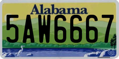 AL license plate 5AW6667