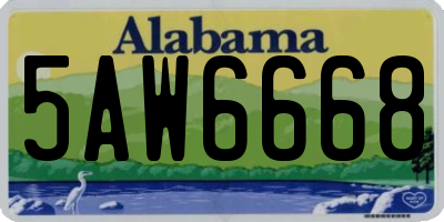 AL license plate 5AW6668