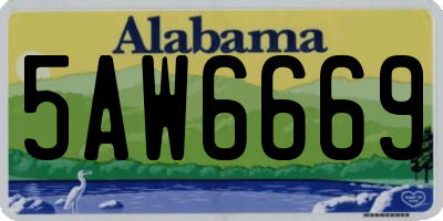 AL license plate 5AW6669