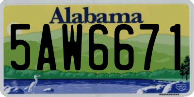 AL license plate 5AW6671