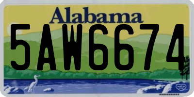AL license plate 5AW6674