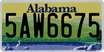 AL license plate 5AW6675
