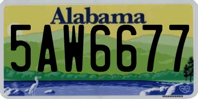 AL license plate 5AW6677