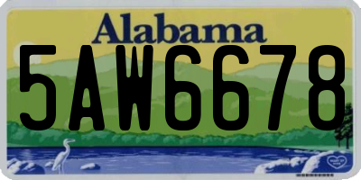 AL license plate 5AW6678