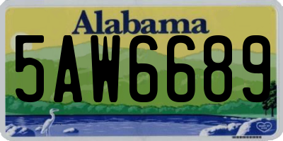 AL license plate 5AW6689