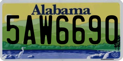 AL license plate 5AW6690