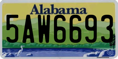 AL license plate 5AW6693