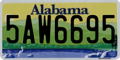AL license plate 5AW6695