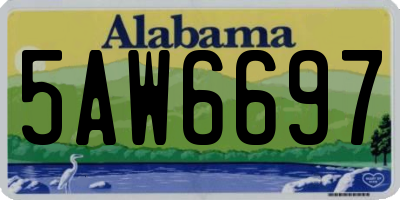 AL license plate 5AW6697