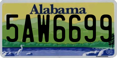 AL license plate 5AW6699