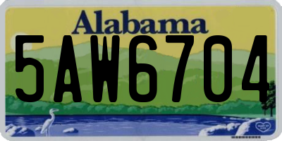 AL license plate 5AW6704