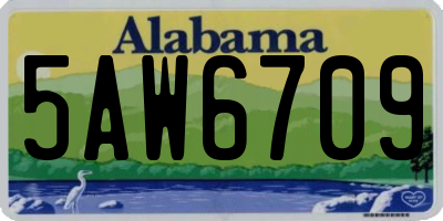 AL license plate 5AW6709