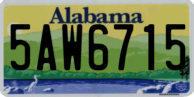 AL license plate 5AW6715