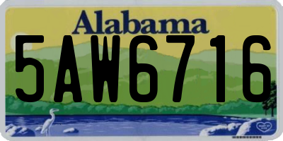 AL license plate 5AW6716