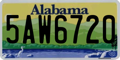 AL license plate 5AW6720