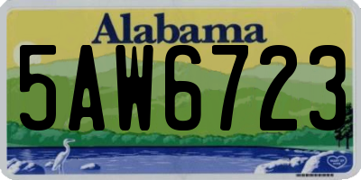 AL license plate 5AW6723