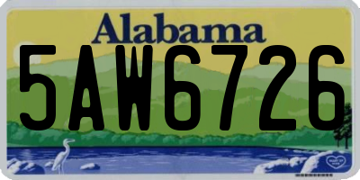 AL license plate 5AW6726