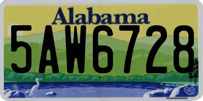 AL license plate 5AW6728