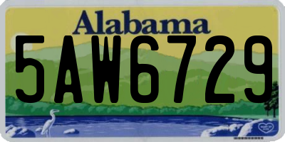 AL license plate 5AW6729