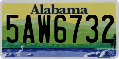 AL license plate 5AW6732