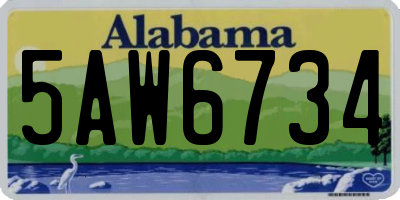 AL license plate 5AW6734