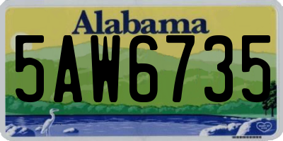AL license plate 5AW6735
