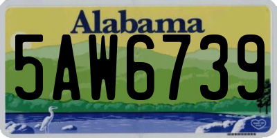 AL license plate 5AW6739