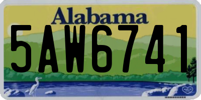 AL license plate 5AW6741